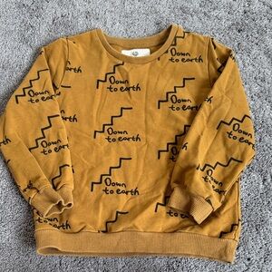 Little Alien Kids Light Brown Graphic Sweatshirt